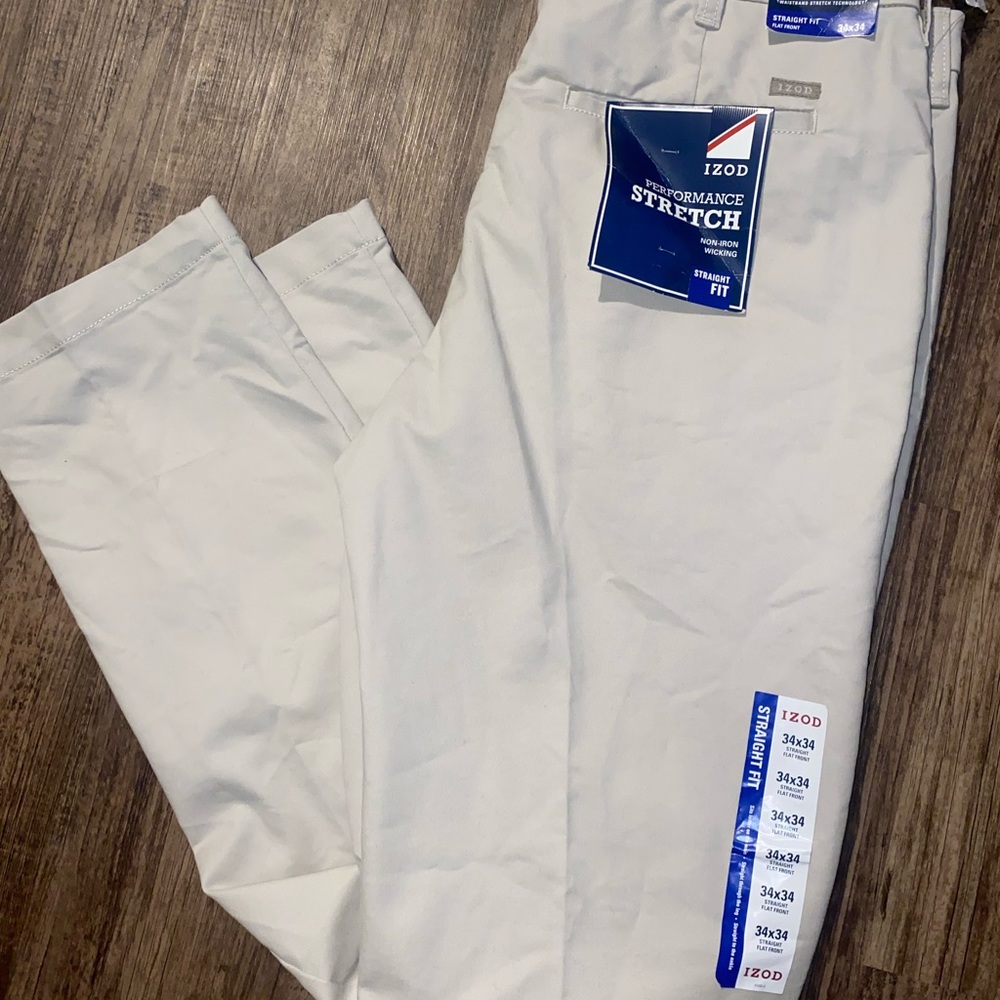 Men's Izod total flex kahki pants
